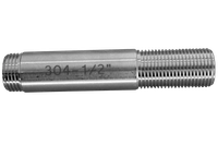 Сгон резьбовой нержавеющий, AISI304 DN15 (1/2"), (CF8), PN16