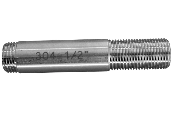 Сгон резьбовой нержавеющий, AISI304 DN15 (1/2"), (CF8), PN16