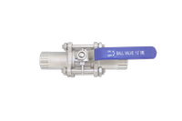 Кран шаровый приварной трехсоставной нержавеющий (3PC), AISI304 DN32 (1_1/4"), (CF8), PN40