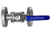 Кран шаровый фланцевый трехсоставной нержавеющий (3PC), AISI304 DN32 (1_1/4"), (CF8), PN16