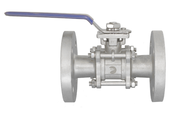 Кран шаровый фланцевый под привод нержавеющий (3PC), AISI304 DN15 (1/2"), (CF8), PN16