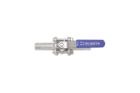 Кран шаровый приварной трехсоставной нержавеющий (3PC), AISI304 DN10 (3/8"), (CF8), PN64