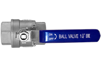 Кран шаровый муфтовый двусоставной нержавеющий (2PC), AISI316 DN32 (1_1/4"), (CF8M), PN40