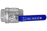 Кран шаровый муфтовый двусоставной нержавеющий (2PC), AISI304 DN65 (2_1/2"), (CF8), PN25