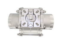 Кран шаровый приварной трехсоставной нержавеющий (3PC), AISI304 DN 125 (5"), (CF8), PN16