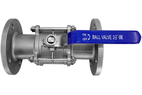 Кран шаровый фланцевый трехсоставной нержавеющий (3PC), AISI316 DN65 (2_1/2"), (CF8M), PN16
