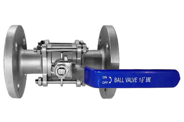 Кран шаровый фланцевый трехсоставной нержавеющий (3PC), AISI316 DN40 (1_1/2"), (CF8M), PN16