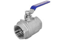 Кран шаровый муфтовый двусоставной нержавеющий (2PC), AISI304 DN65 (2_1/2"), (CF8), PN25