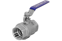 Кран шаровый муфтовый двусоставной нержавеющий (2PC), AISI316 DN25 (1"), (CF8M), PN64