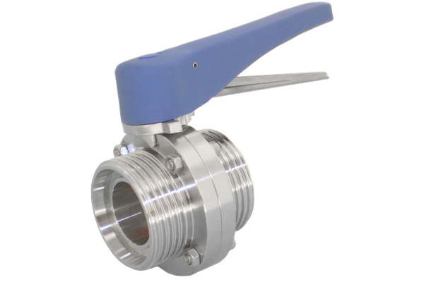 Затвор дисковый резьбовой нержавеющий под привод, EPDM, AISI304 DN40 (1_1/2"), (CF8), PN8