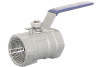 Кран шаровый муфтовый стандартнопроходной нержавеющий (1PC), AISI304 DN32 (1_1/4"), (CF8), PN40