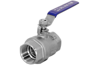 Кран шаровый муфтовый двусоставной нержавеющий (2PC), AISI316 DN32 (1_1/4"), (CF8M), PN40