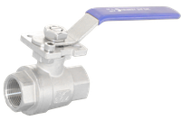 Кран шаровый муфтовый под привод нержавеющий (2PC), AISI304 DN20 (3/4"), (CF8), PN64
