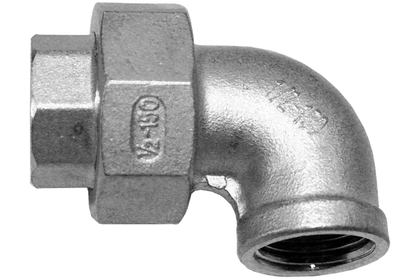 Американка угловая вр/вр нержавеющая, AISI304 DN15 (1/2"), (CF8), PTFE, PN16