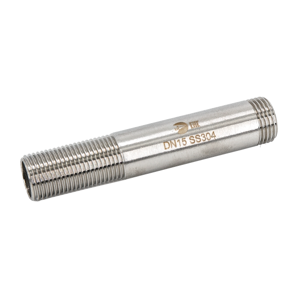 Сгон резьбовой нержавеющий, AISI304 DN15 (1/2"), (CF8), PN16