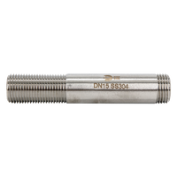 Сгон резьбовой нержавеющий, AISI304 DN15 (1/2"), (CF8), PN16