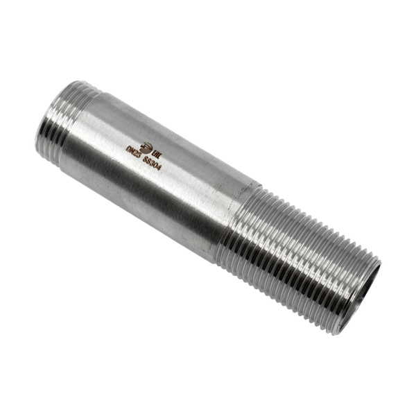 Сгон резьбовой нержавеющий, AISI304 DN25 (1"), (CF8), PN16