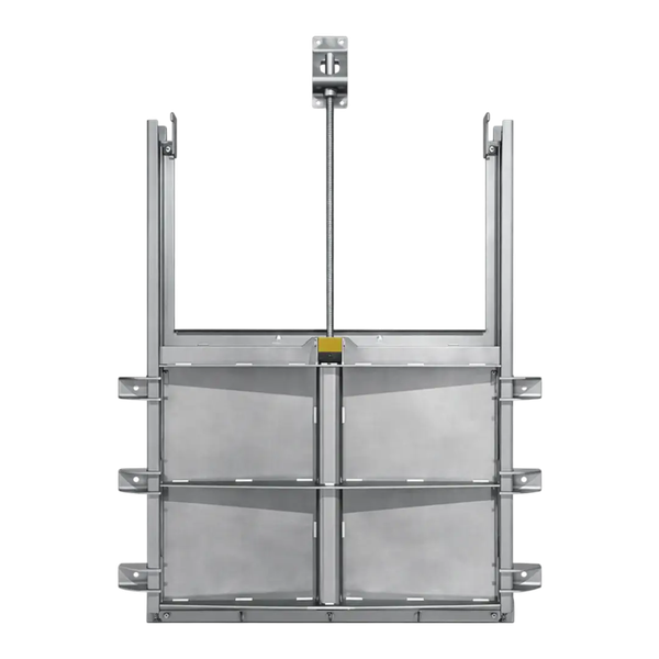 Щитовой затвор безрамный накладной 200/400/2