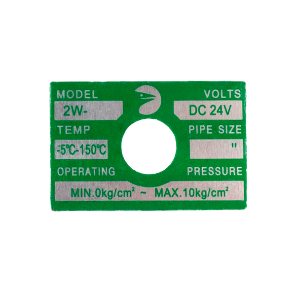 Шильдик для электромагнитного клапана, DC24