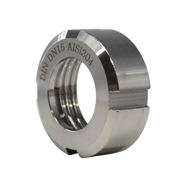 Шлицевая гайка, AISI 304, DIN 11851, DN15