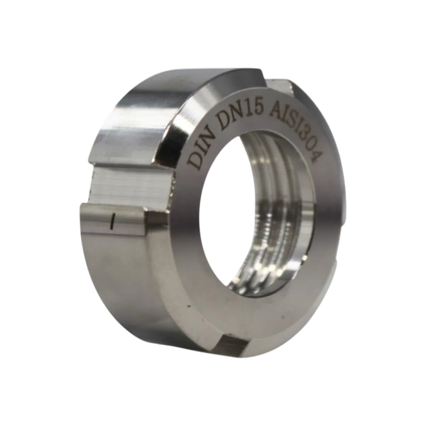 Шлицевая гайка, AISI 304, DIN 11851, DN15