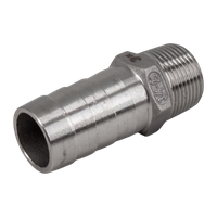 Штуцер елочка нержавеющий, AISI304 DN20 x 25mm (3/4" x 25mm), (CF8), PN16