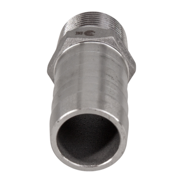 Штуцер елочка нержавеющий, AISI304 DN20 x 25mm (3/4" x 25mm), (CF8), PN16