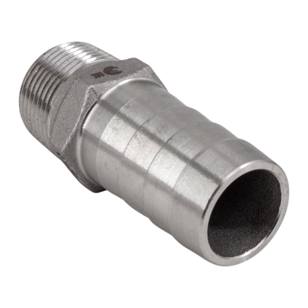 Штуцер елочка нержавеющий, AISI304 DN20 x 25mm (3/4" x 25mm), (CF8), PN16