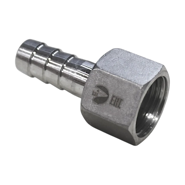 Штуцер елочка нержавеющий ВР, AISI304 DN15 x 12mm (1/2" x 12mm), (CF8), PN16
