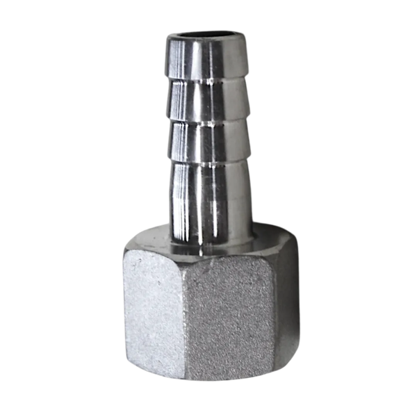 Штуцер елочка нержавеющий ВР, AISI304 DN15 x 12mm (1/2" x 12mm), (CF8), PN16