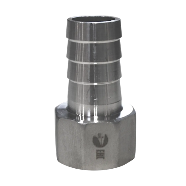 Штуцер елочка нержавеющий ВР, AISI304 DN25 x 25mm (1" x 25mm), (CF8), PN16