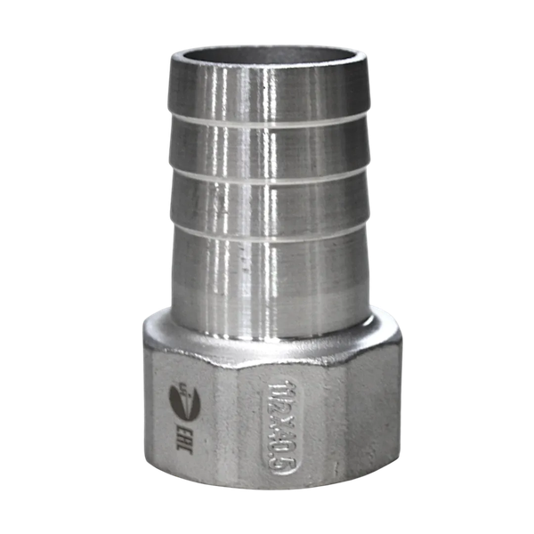 Штуцер елочка нержавеющий ВР, AISI304 DN32 x 32mm (1_1/4" x 32mm), (CF8), PN16