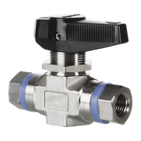 Кран шаровый муфтовый серия Т, ( вр.NPT 1/4" x вр.NPT 1/4" ), PTFE, 413PN