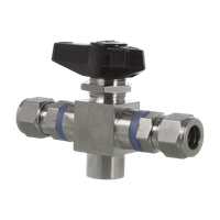 Кран шаровый обжимной серия Т, ( об.вр.8мм x об.вр.8мм ), PTFE, 413PN