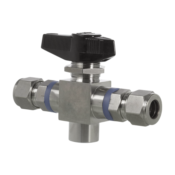 Кран шаровый обжимной серия Т, ( об.вр.8мм x об.вр.8мм ), PTFE, 413PN