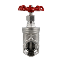Задвижка клиновая муфтовая нержавеющая, AISI304 DN32 (1_1/4"), (CF8), PN14