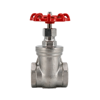 Задвижка клиновая муфтовая нержавеющая, AISI304 DN32 (1_1/4"), (CF8), PN14