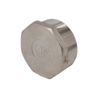 Заглушка Н/Р 6-ти гранная нержавеющая, AISI304 DN 8 (1/4"), (CF8), PN16