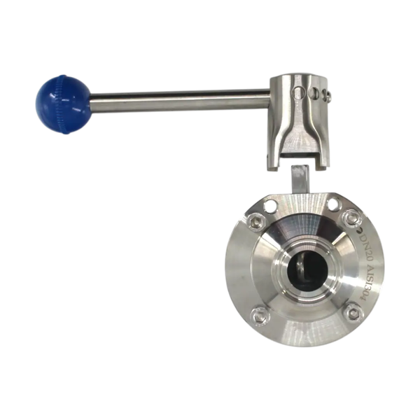 Затвор дисковый Clamp DIN нержавеющий, EPDM, AISI304 DN20 (3/4"), (CF8), PN8