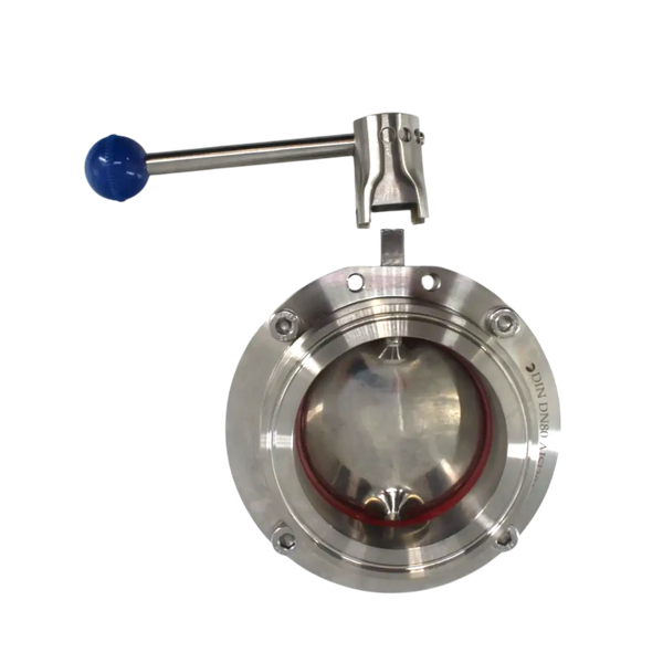 Затвор дисковый Clamp DIN нержавеющий, Силикон, AISI304 DN80 (3"), (CF8), PN8