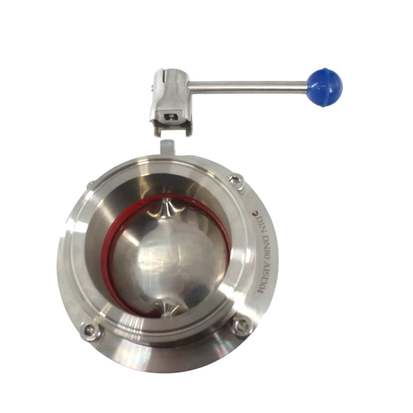 Затвор дисковый Clamp DIN нержавеющий, Силикон, AISI304 DN80 (3"), (CF8), PN8