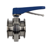 Затвор дисковый Clamp DIN нержавеющий под привод, EPDM, AISI304 DN80 (3"), (CF8), PN8