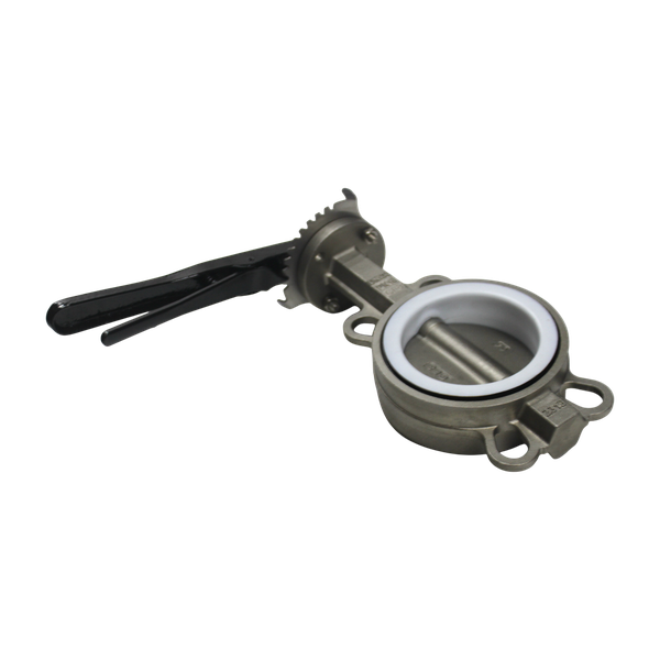 Затвор дисковый межфланцевый нержавеющий AISI304, DN100 (4"), PN16, PTFE