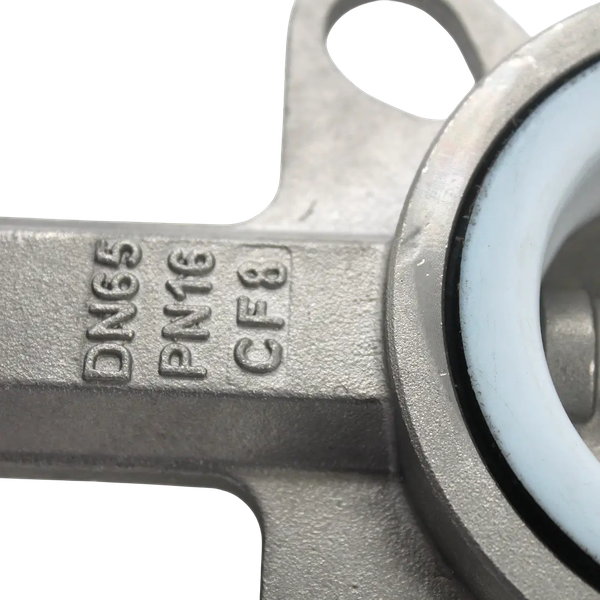 Затвор дисковый межфланцевый нержавеющий AISI304, DN65 (2_1/2"), PN16, PTFE