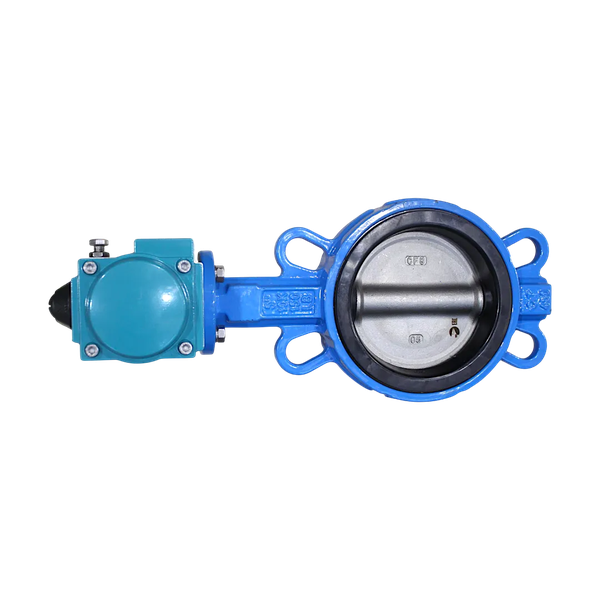 Затвор дисковый межфланцевый нержавеющий, AISI304 DN150 (6") PN16 PTFE, с пневмоприводом AT105D