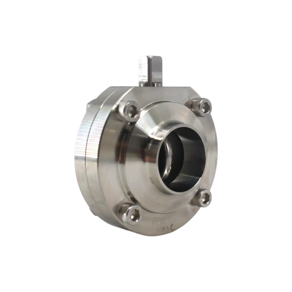 Затвор дисковый приварной нержавеющий, Силикон, AISI304 DN32 (1_1/4"), (CF8), PN8