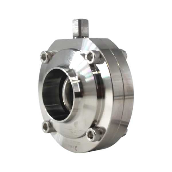 Затвор дисковый приварной нержавеющий, Силикон, AISI304 DN40 (1_1/2"), (CF8), PN8