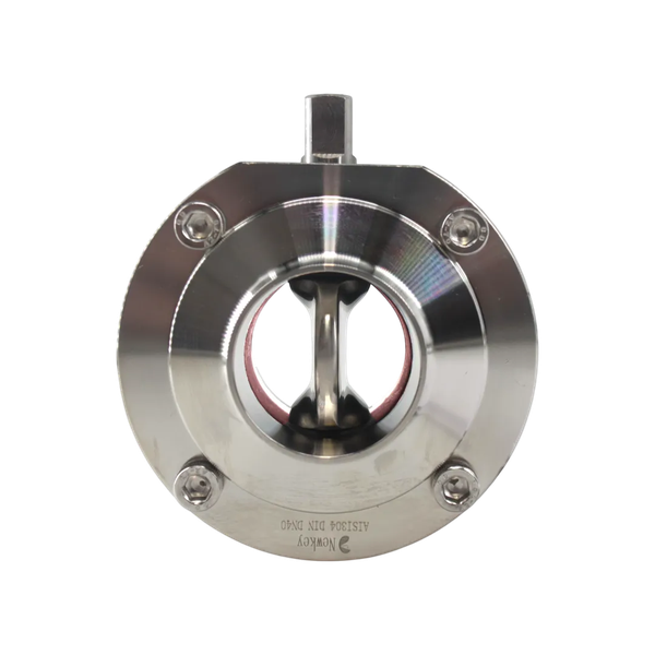 Затвор дисковый приварной нержавеющий, Силикон, AISI304 DN40 (1_1/2"), (CF8), PN8