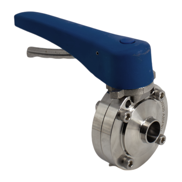 Затвор дисковый приварной нержавеющий под привод, EPDM, AISI304 DN20 (3/4"), (CF8), PN8