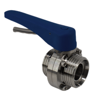 Затвор дисковый резьбовой нержавеющий под привод, EPDM, AISI304 DN32 (1_1/4"), (CF8), PN8